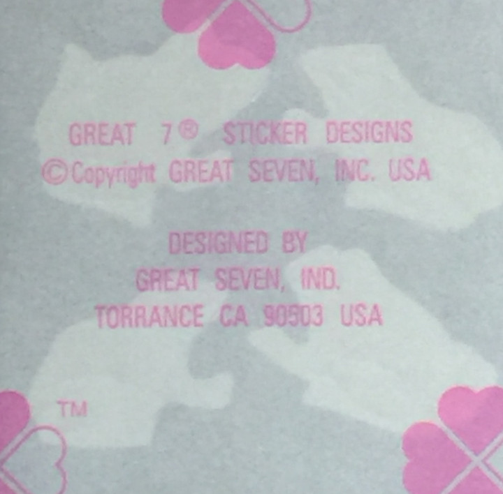 12 packages of Prismatic Teddy Bear Stickers, “Great 7” Sticker designs, PPZ6111