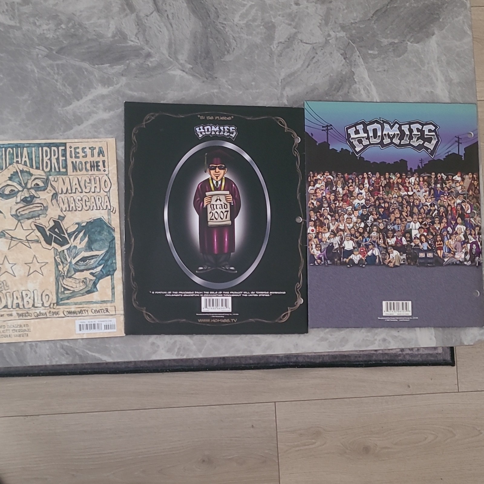 Homies Urban Graphic Multicolor Notebooks Lot of 3 Homies Characters Theme