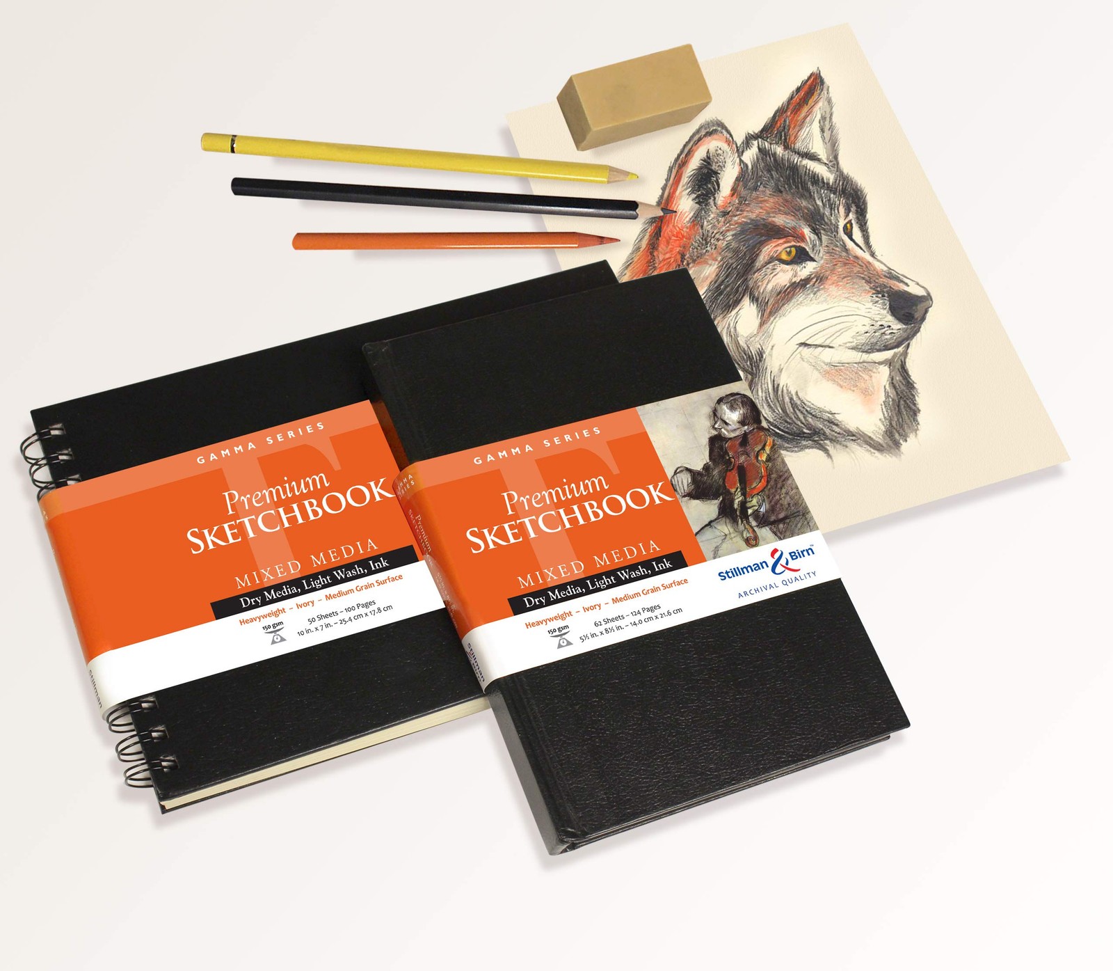 Stillman & Birn Gamma Series – Hardbound Sketchbook – Landscape 9 x 6 – 150gsm