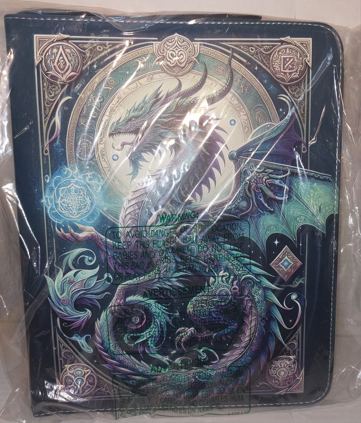 Dragon Trading Card Binder, 9 Pocket Card Binder with Sleeves 3 Ring T.C.G