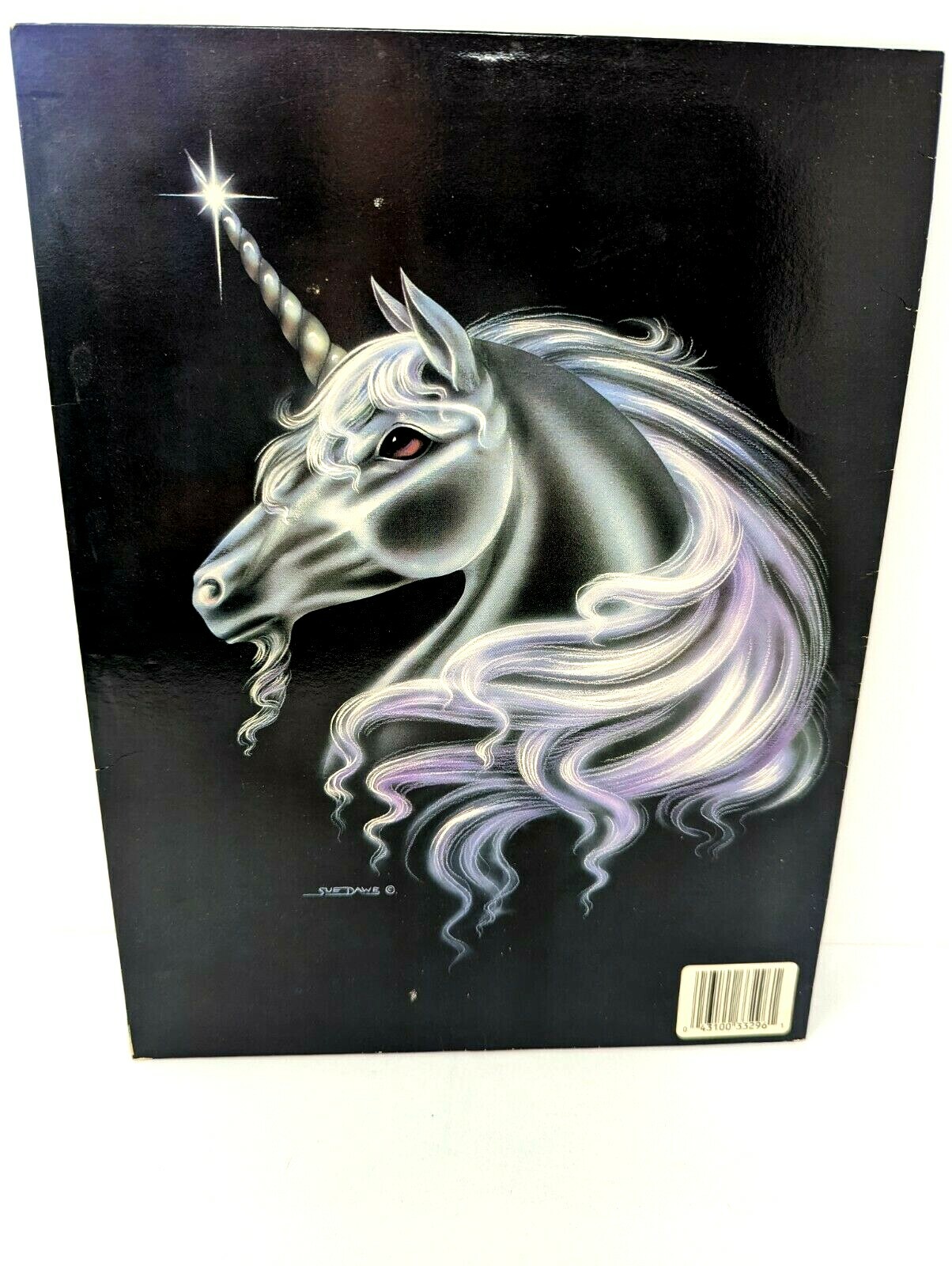 Vintage 80’s Susan Sue Dawe Unicorn Portfolio Notebook Binder Folder Made USA