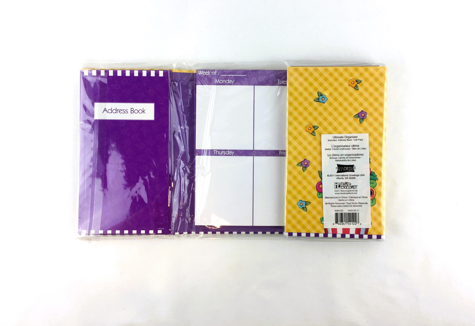 Studio 18 Mary Engelbreit Trifold Personal Organizer Planner Notebook