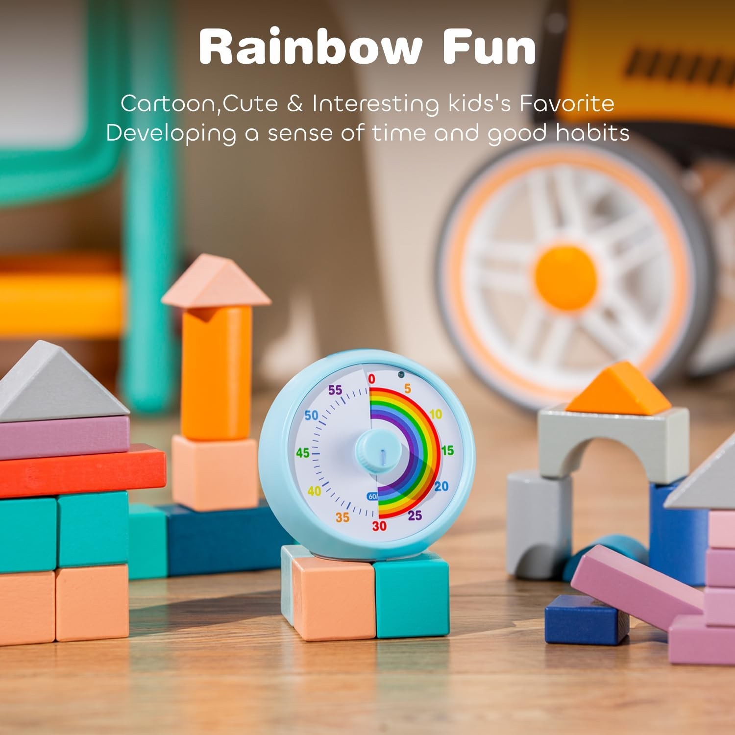 Visual Timer for Kids, 60-Minute Countdown for Classroom Office Kitchen, Desk…