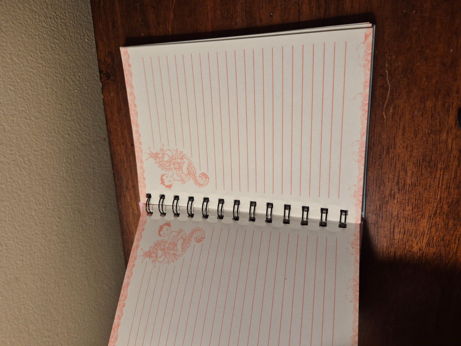 Mary Engelbreit 2011 lined paper journal with seahorse and child beach scene