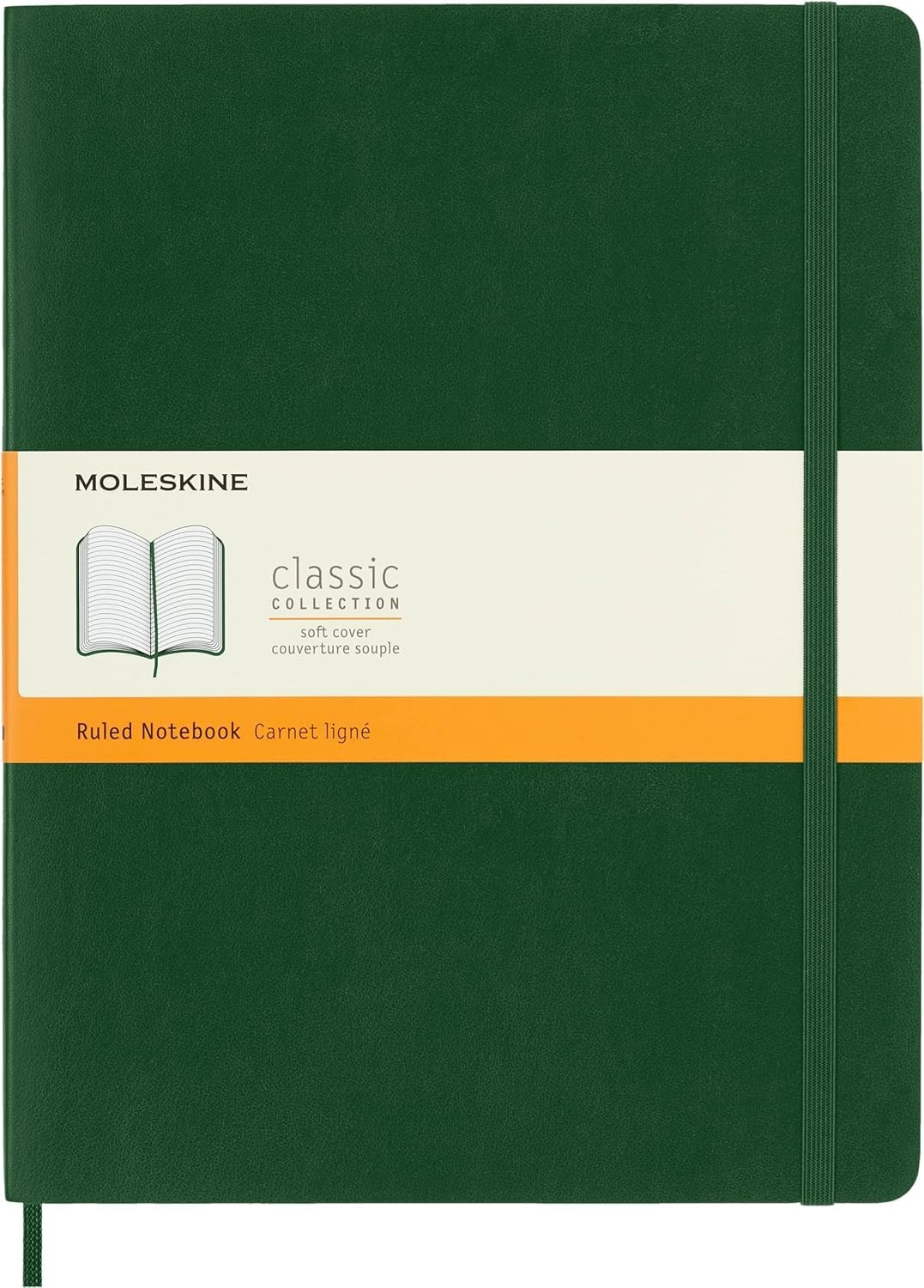 Moleskine Classic Notebook Soft Cover Xl 7.5 X 9.5 Ruled/Lined Myrtle Green 192