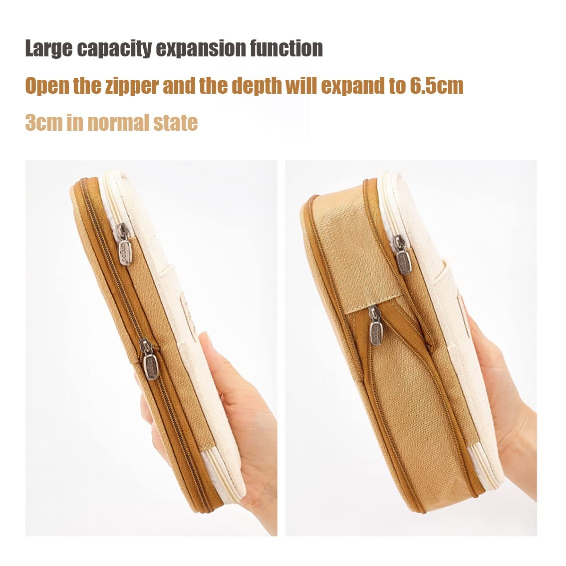 EHOPE Big Capacity Pencil Pen Case Office 8.66 x 4.13 x 2.56 inches, 2-Purple