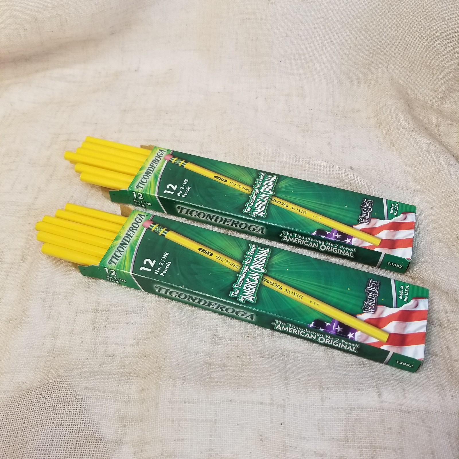 Ticonderoga Pencils Dixon Wood-Cased Graphite Yellow #2 HB 13882 Lot Of 2 NEW