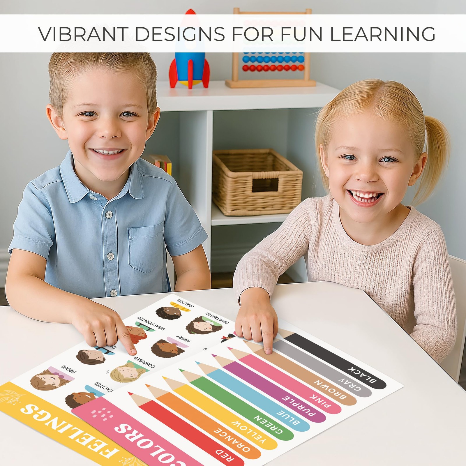 Fun Educational Posters for Toddlers 1–3 – Set of 16 Easy to Read Learning Po…