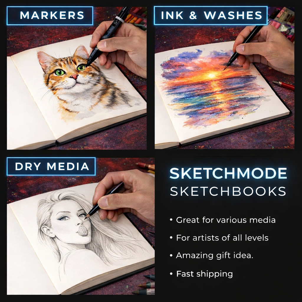 2 Pack Set Hardcover A5 SketchBooks 5.5″ X 8″