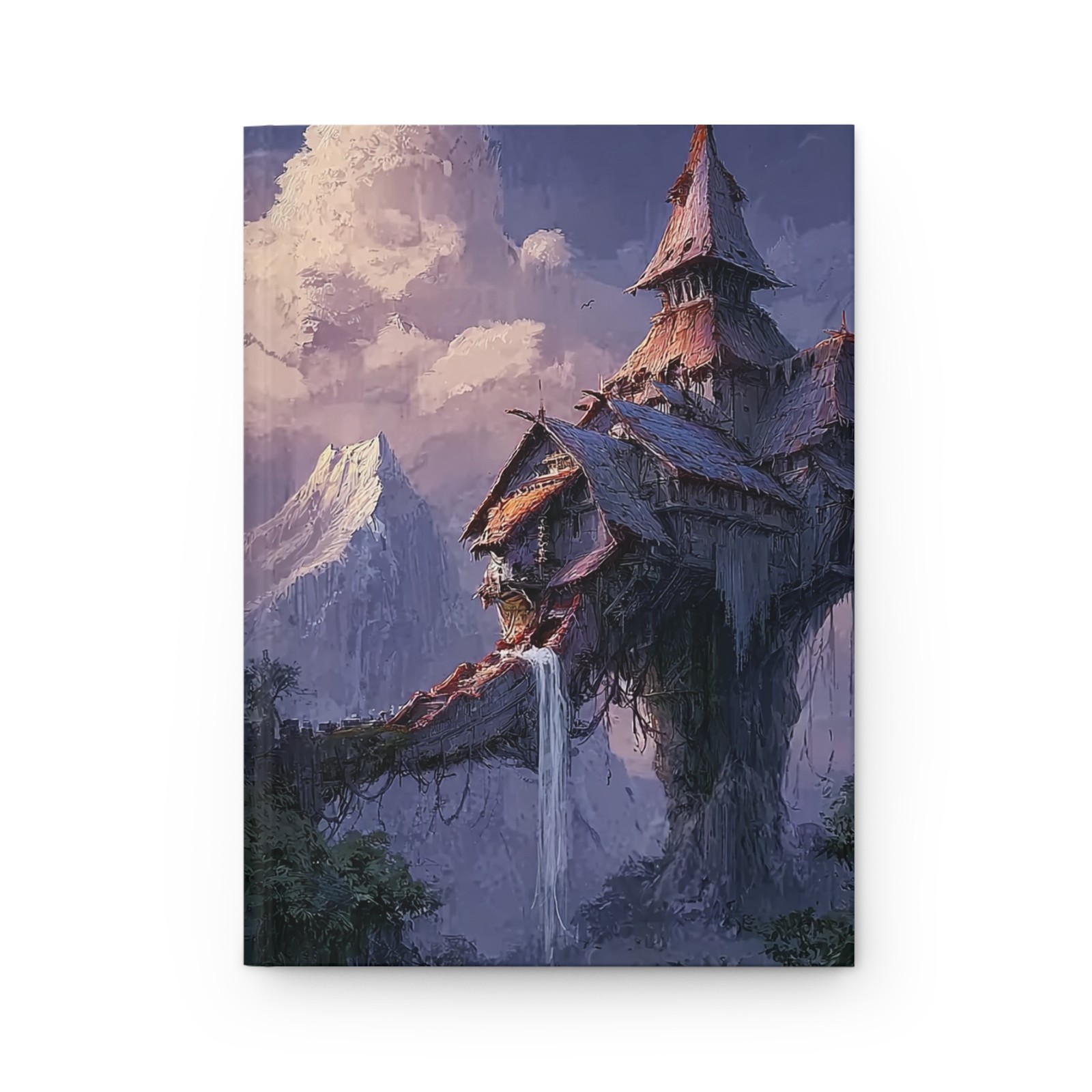 Floating Cliffside Castle Hardcover Journal | Fantasy Landscape Notebook