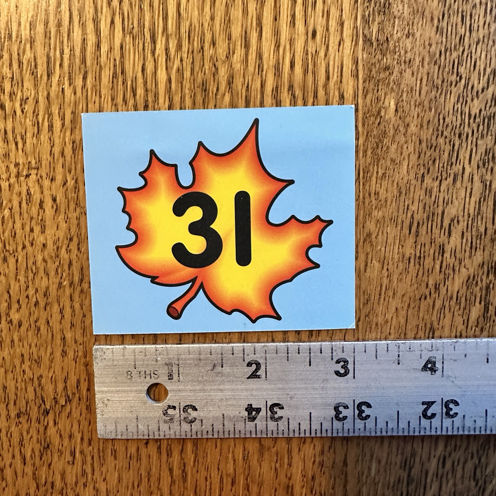 Vtg Carson Dellosa 90s Y2K Calendar Pieces Double Sided Pumpkin Leaf October