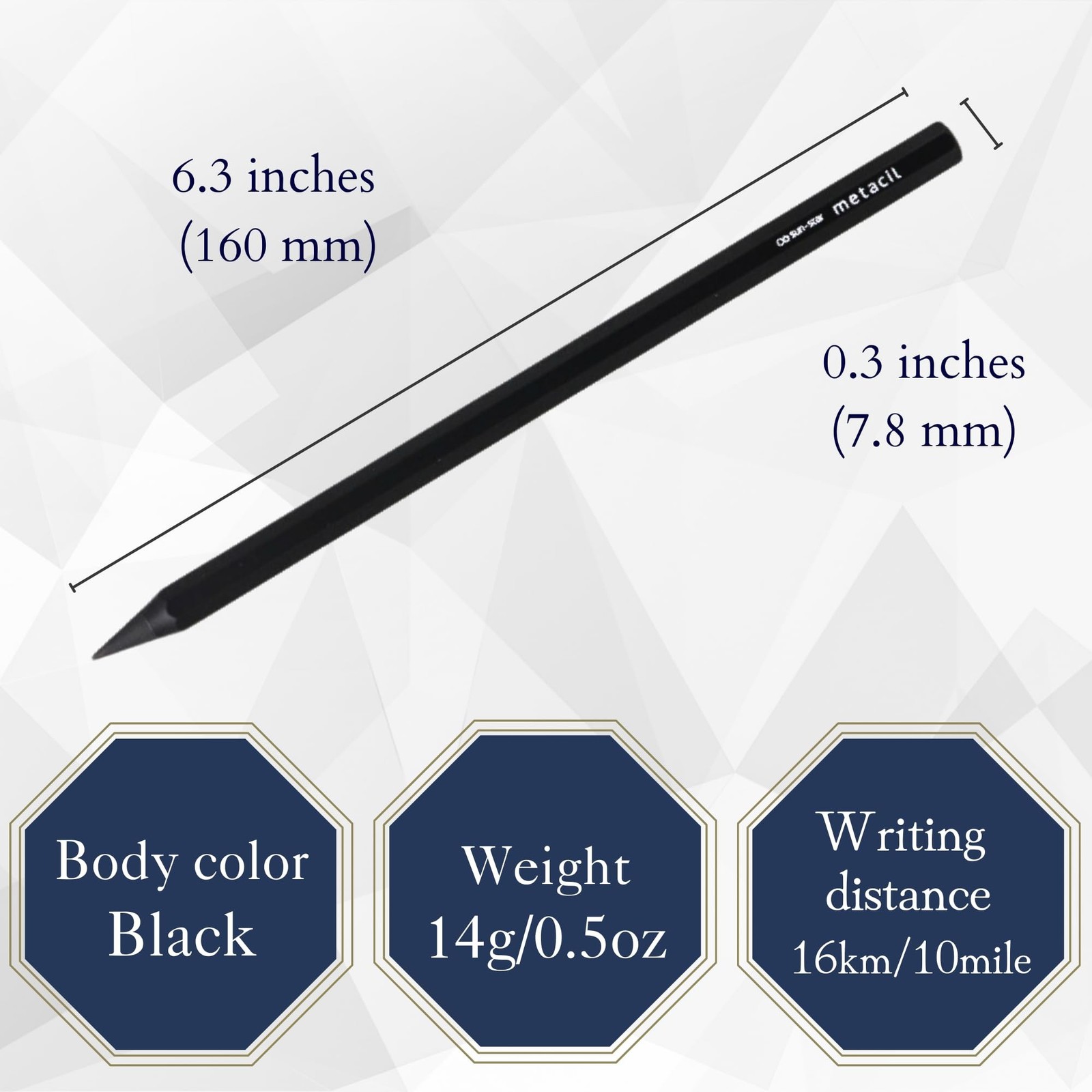 SUN-STAR Stylish Metal Pencil Metacil Pencils for Artist Drawing, Sketching, …