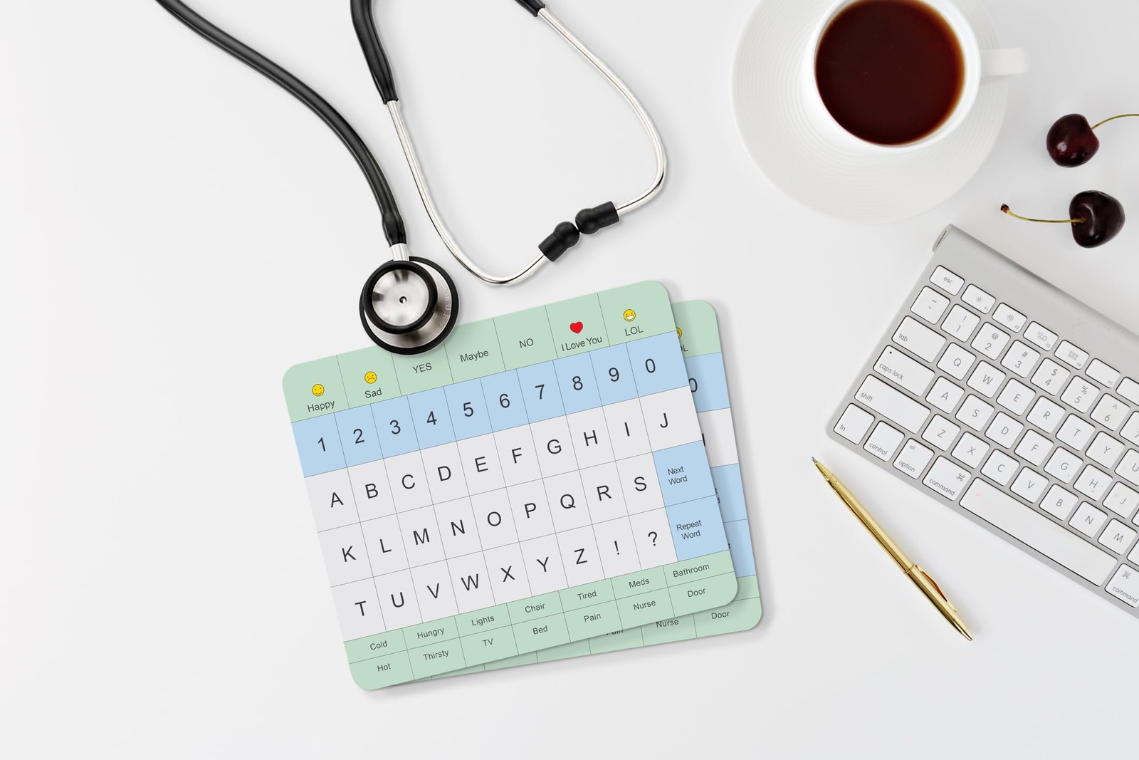 Communication Board For Adults- Non-Slip, Portable Letter Chart for Non-Verba…