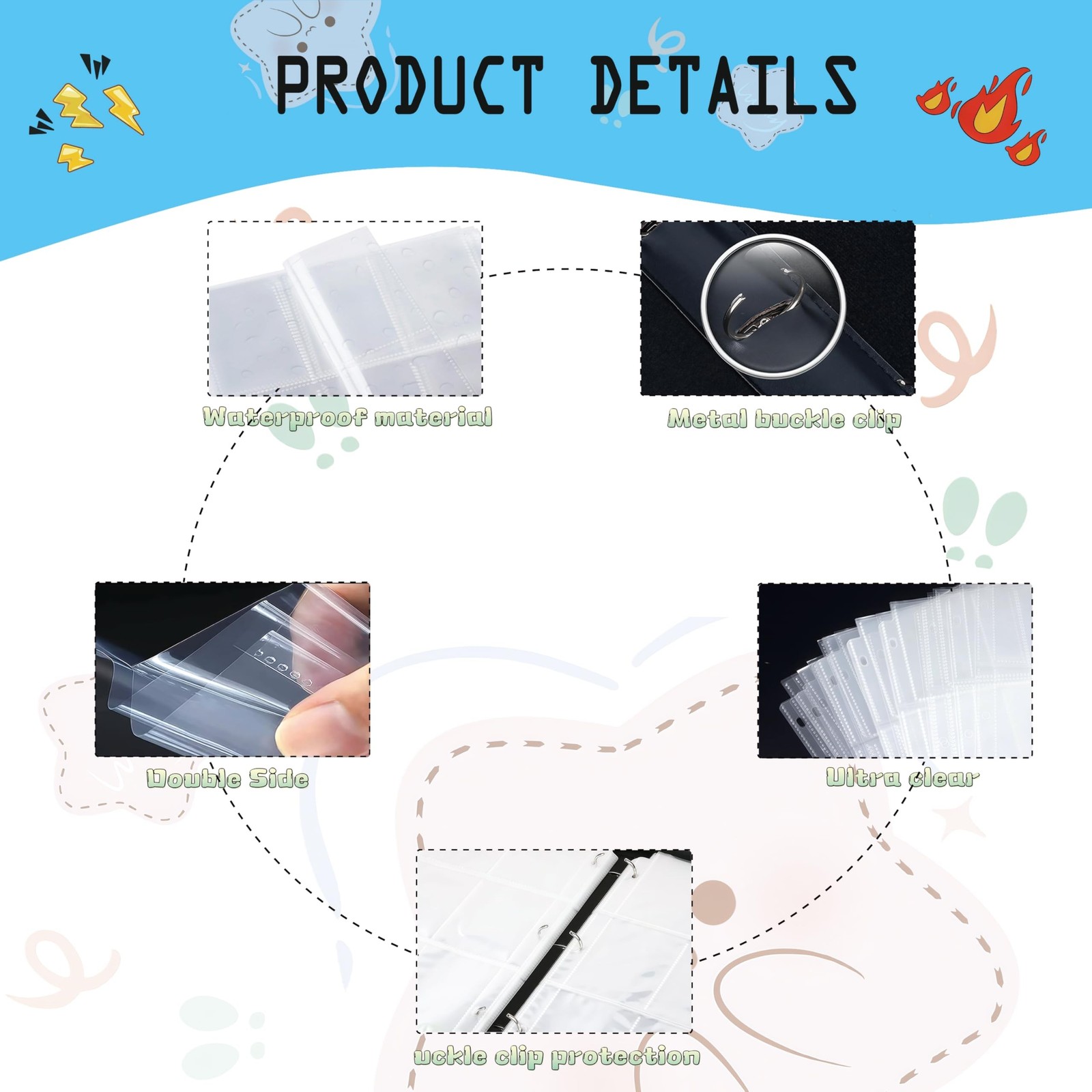 Card Binder 9 Pocket,Trading Card Binder 900 Pockets,Card Collection Albums H…