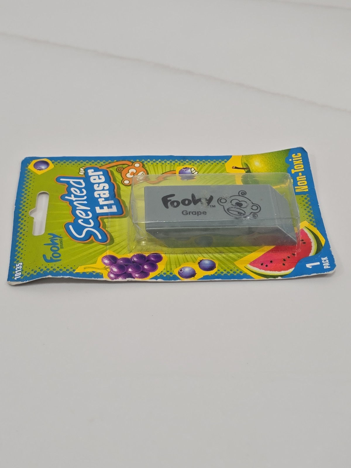 🔥 VINTAGE 2004 Foohy Grape Scented Smelly Eraser 1 Pack Model # 10135 NOS NEW
