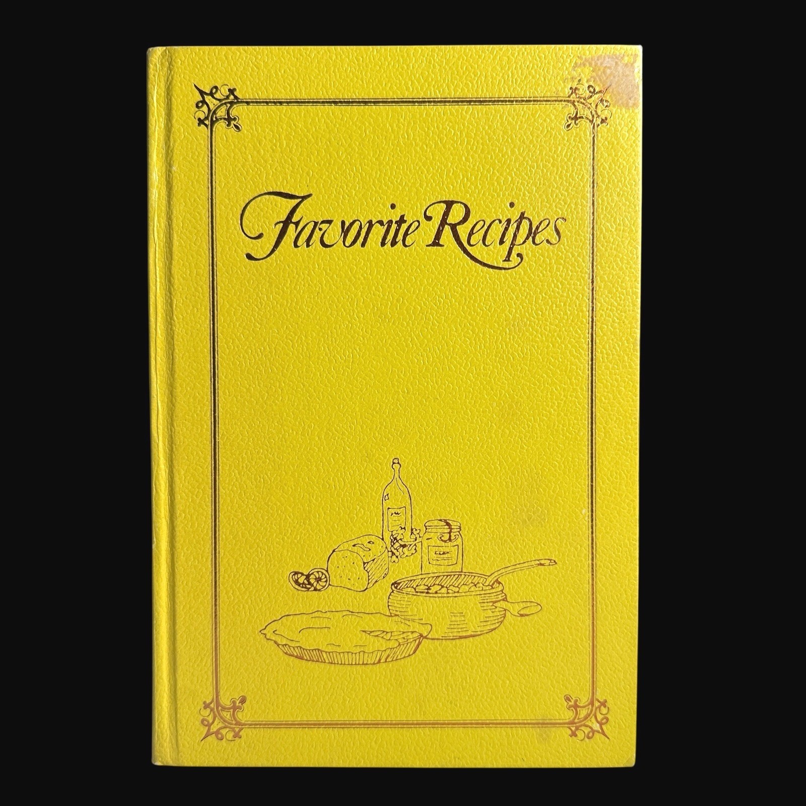Vintage ~ Favorite Recipies ~ Anything Book ~Blank Journal Yellow Hardcover
