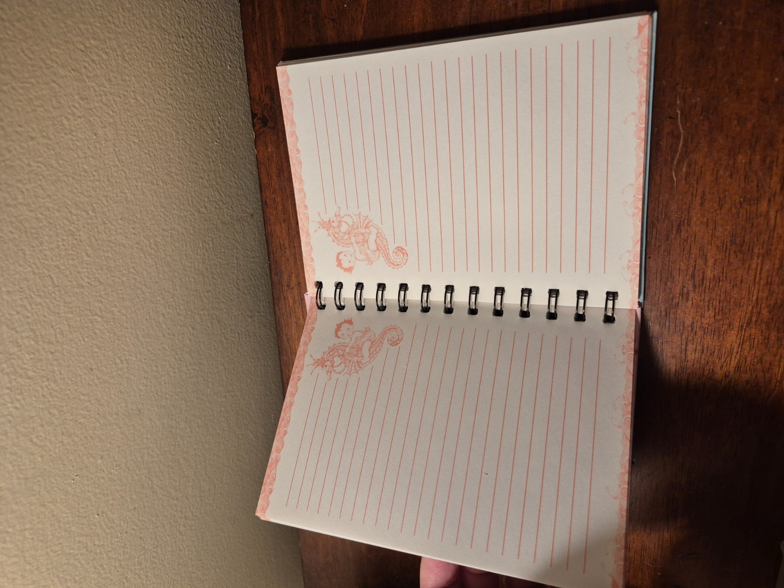 Mary Engelbreit 2011 lined paper journal with seahorse and child beach scene