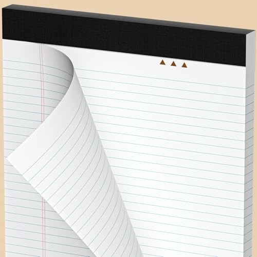 300 Sheets Legal Pads 8.5 x 11 College Ruled 8.5″ x 11″ 6 Pack White Legal Pads