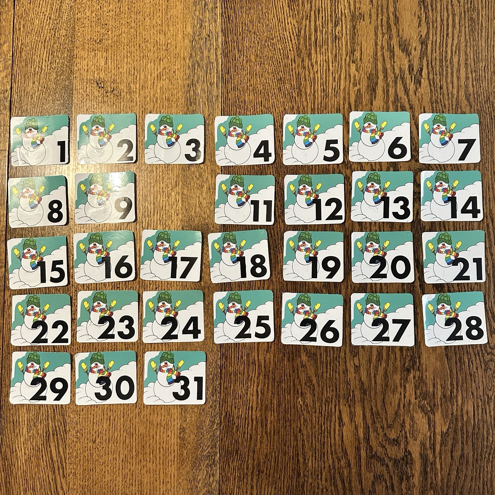 Vtg Carson Dellosa 80s 90s Calendar 3 INCOMPLETE SETS Snowmen Reindeer Rainbows