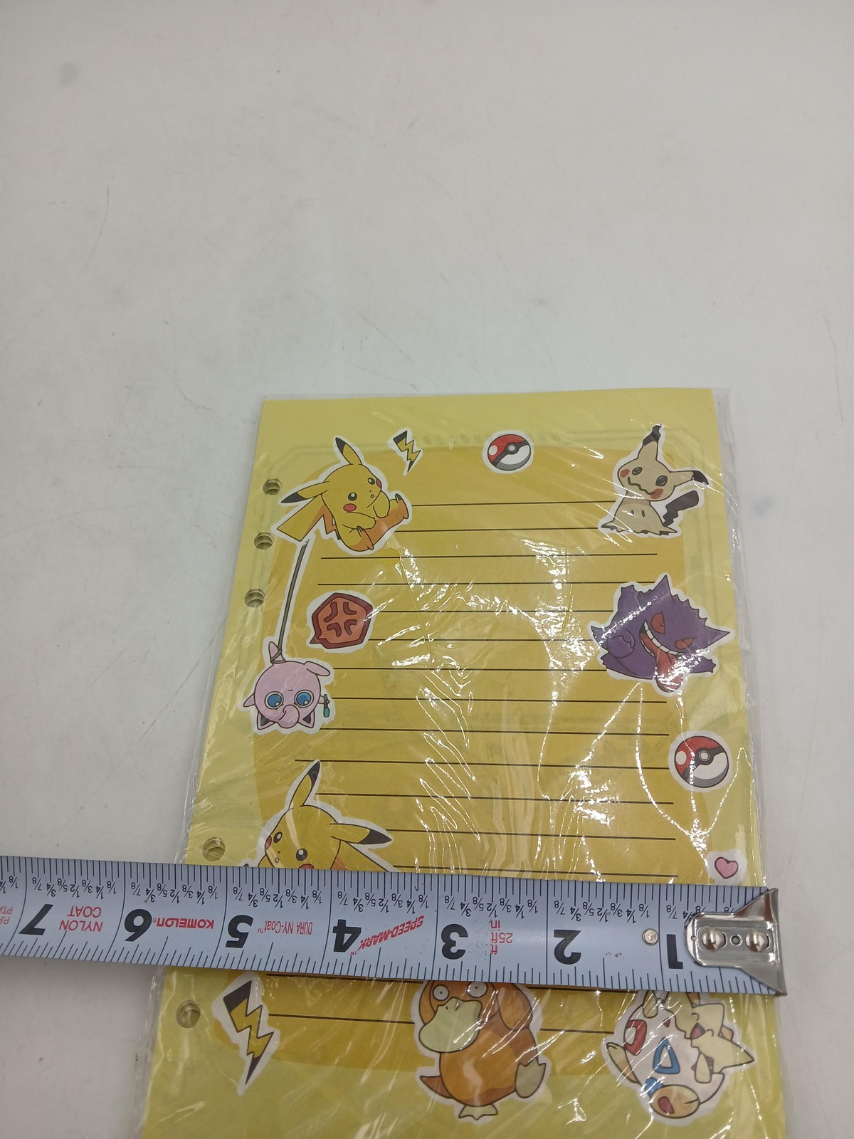 Pokemon A5 Yellow Loose Leaf Notebook Paper Kids Pikachu Psyduck Gengar Pages