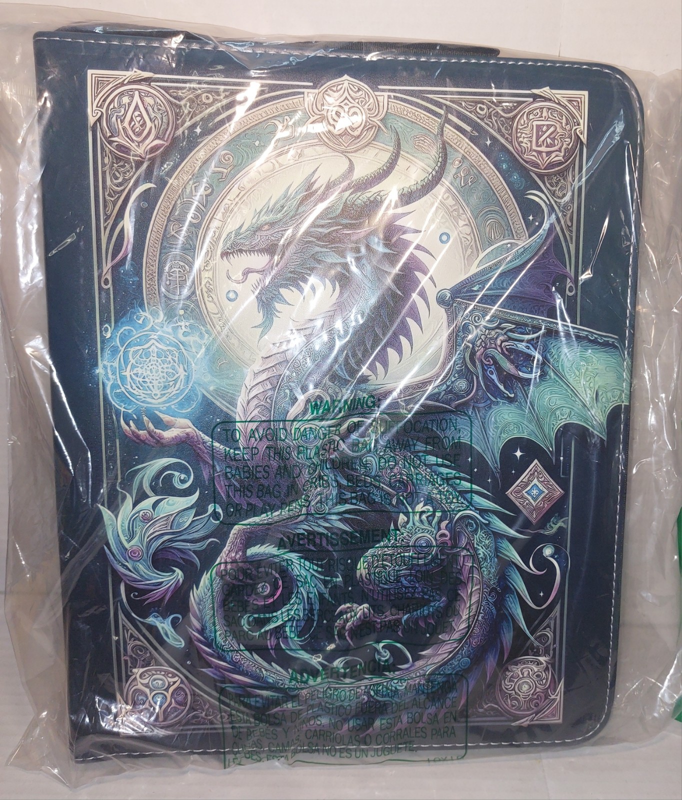 Dragon Trading Card Binder, 9 Pocket Card Binder with Sleeves 3 Ring T.C.G
