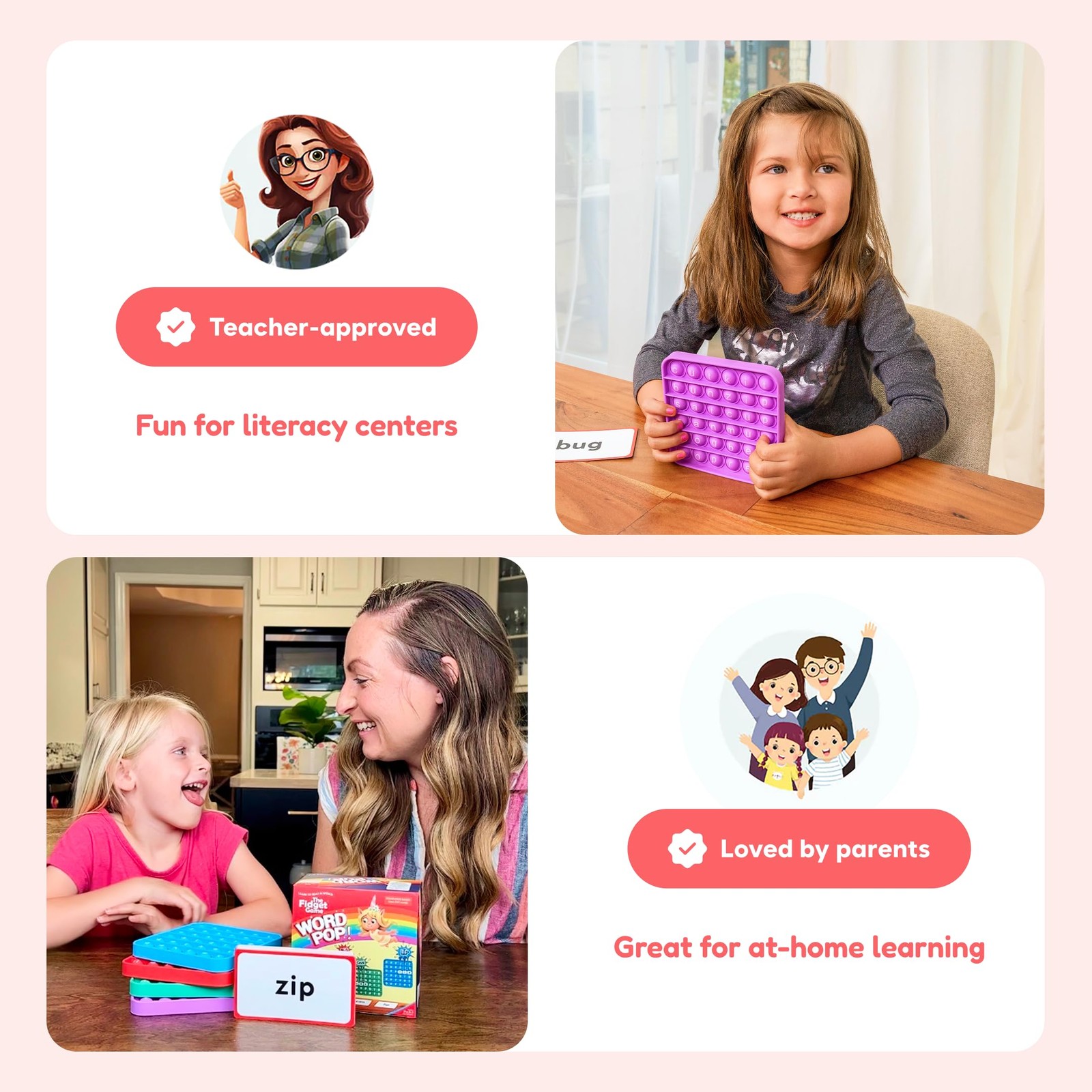 Word Pop, CVC Word Games for Kids 4-6 – Learn to Read in Weeks – Multisensory…