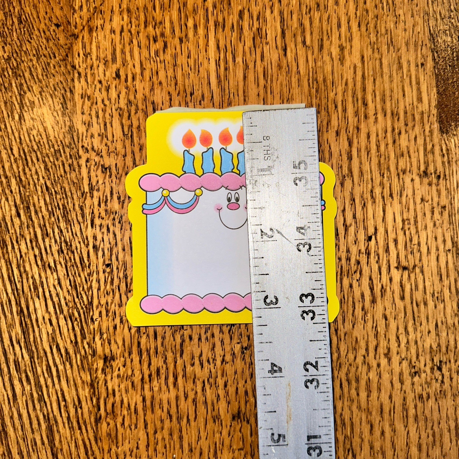 Vtg Carson Dellosa Smiling Birthday Cake Mini Note Pad Y2K 13 Sheets Classroom