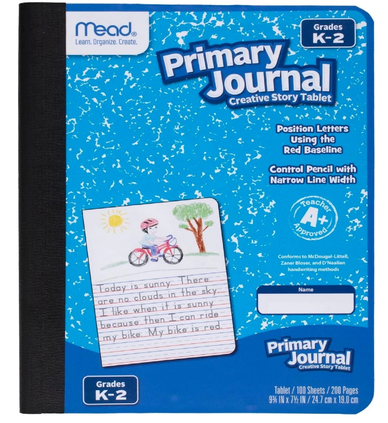 Mead Primary Journal, 12 Pack, Half Page Ruled, Grades K-2, 7-1/2″ x 9-3/4″, 100