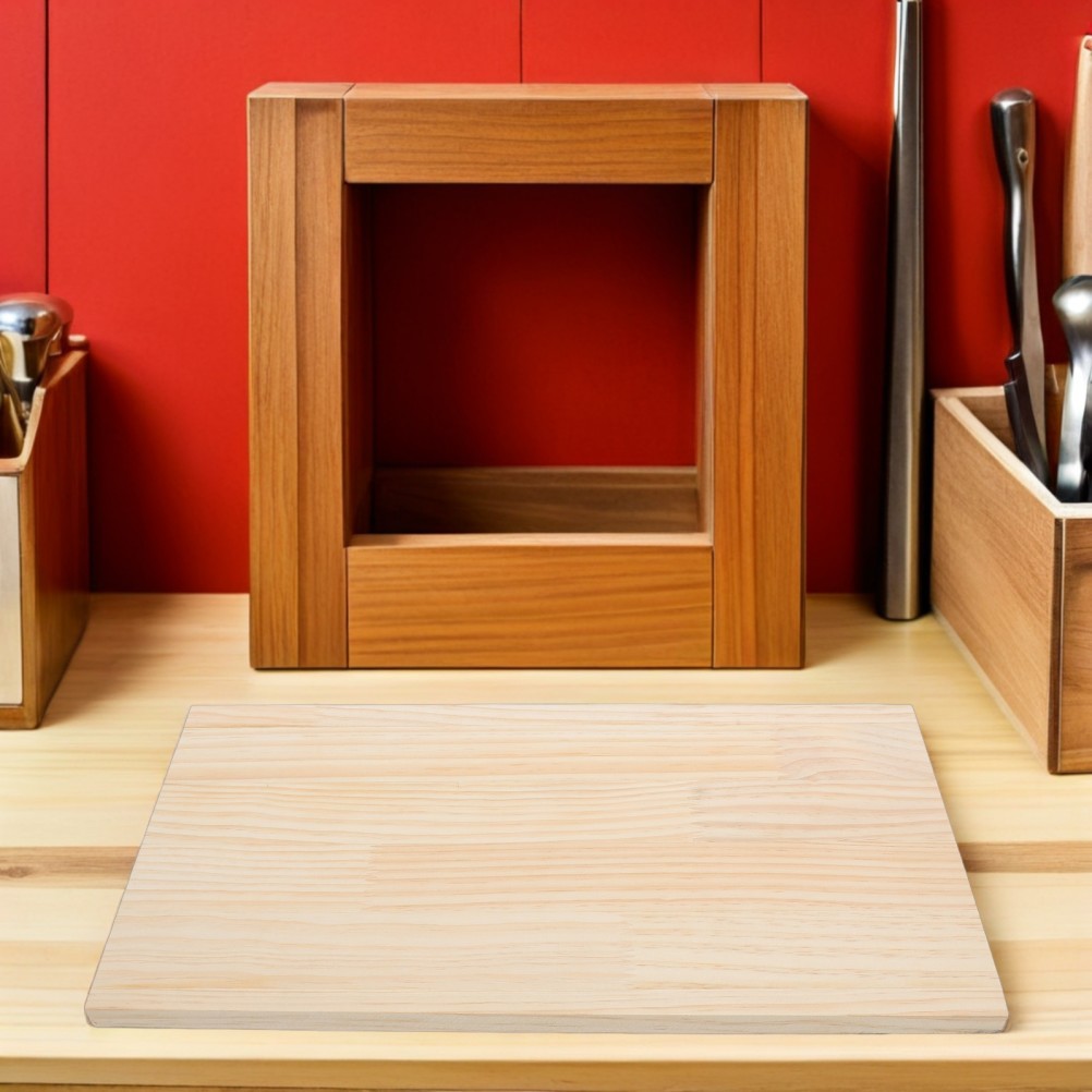 Pine Wood Shelf Divider: Unfinished Wooden Panel for Pantry and Cabinet – DIY