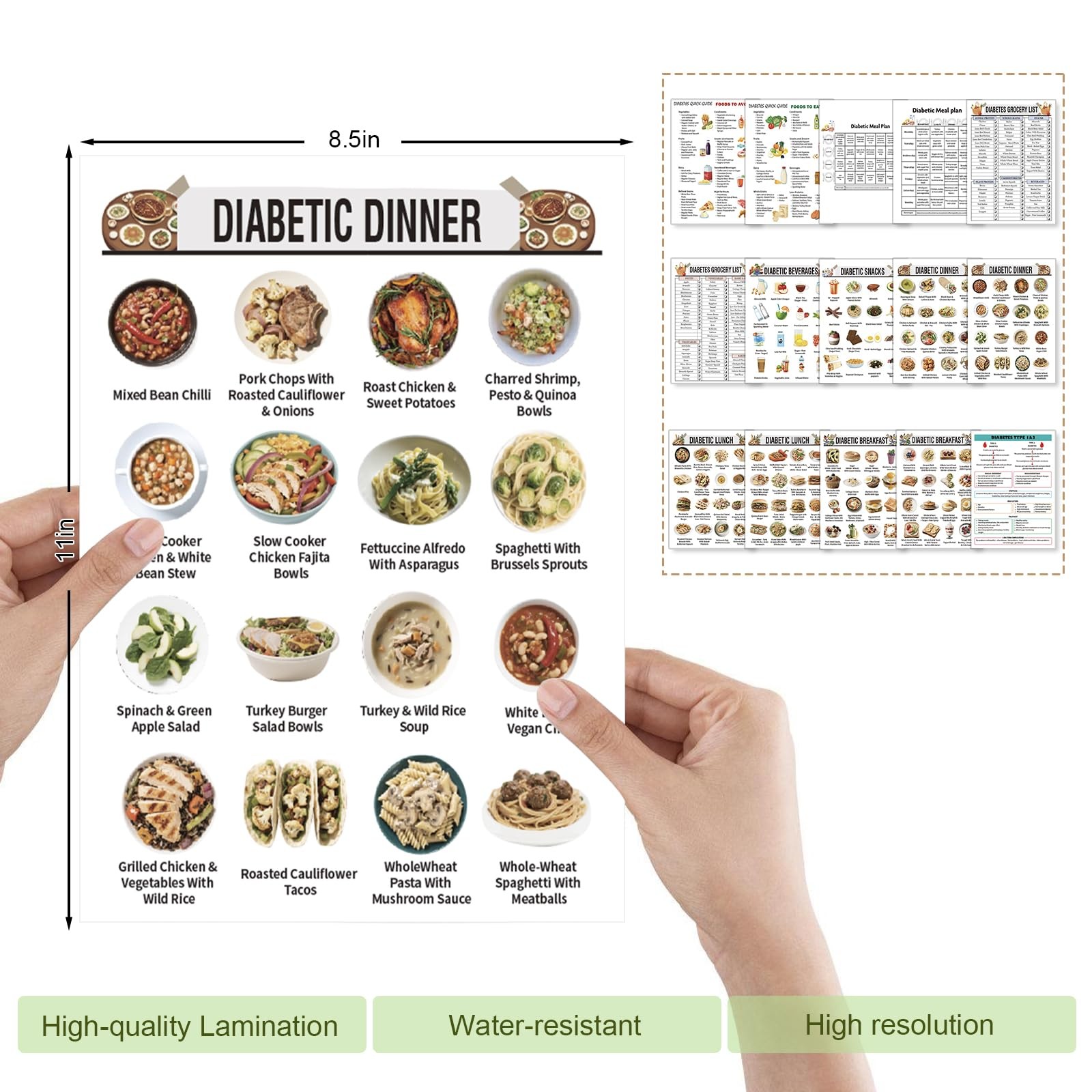 15 Pcs Diabetes Food List Diabetic Meal Planner,infographics, Includes foods …