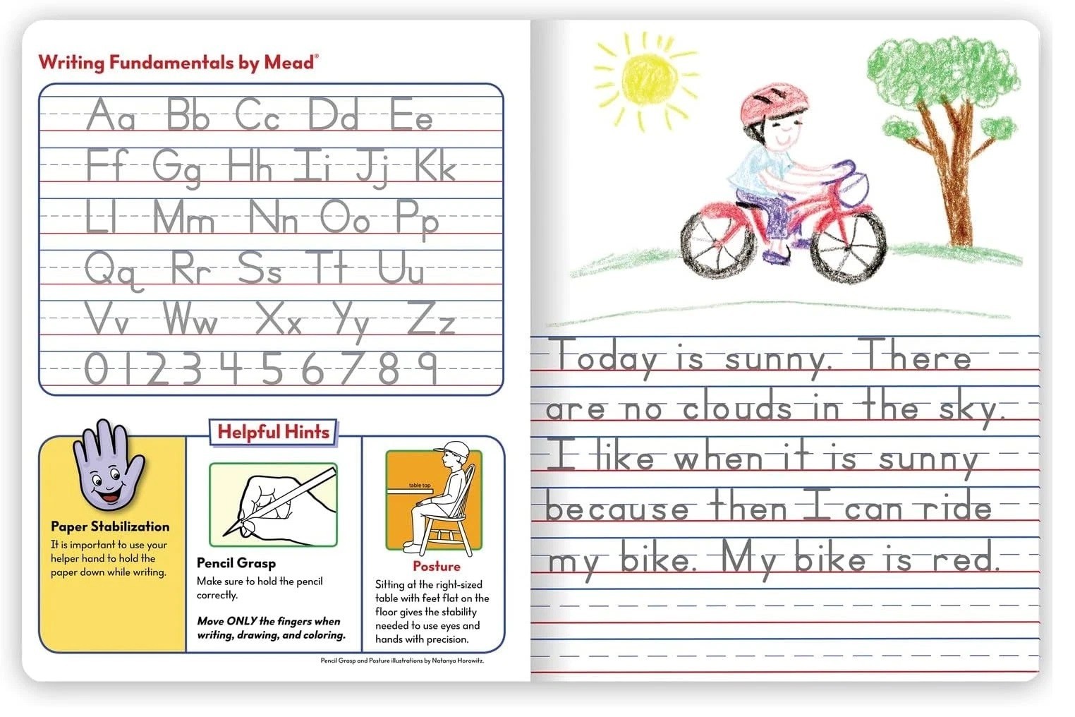 Mead Primary Journal, 12 Pack, Half Page Ruled, Grades K-2, 7-1/2″ x 9-3/4″, 100