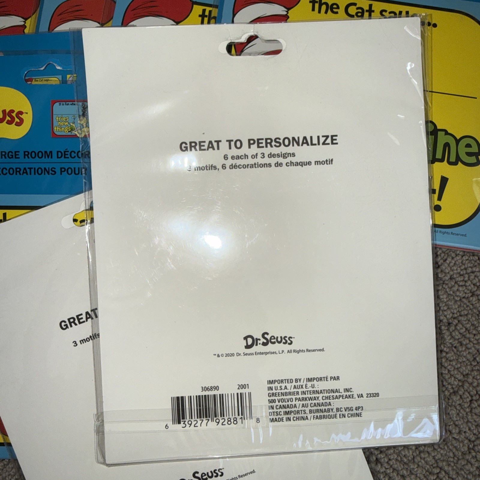 Kids Educational Dr. Seuss Learning To Read 18 Piece Fill In-NEW 9 Sets 18 Each