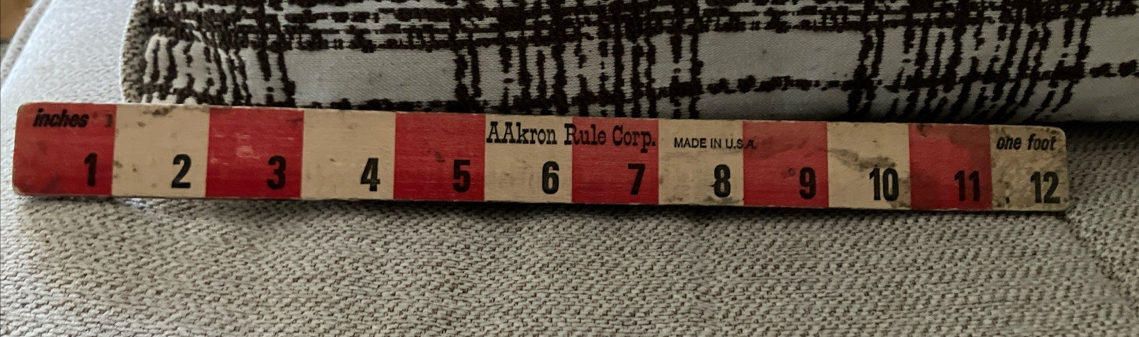 Vintage Kindergarten Ruler. 1960s. Made In USA. Alphabet On Reverse. Homeschool.