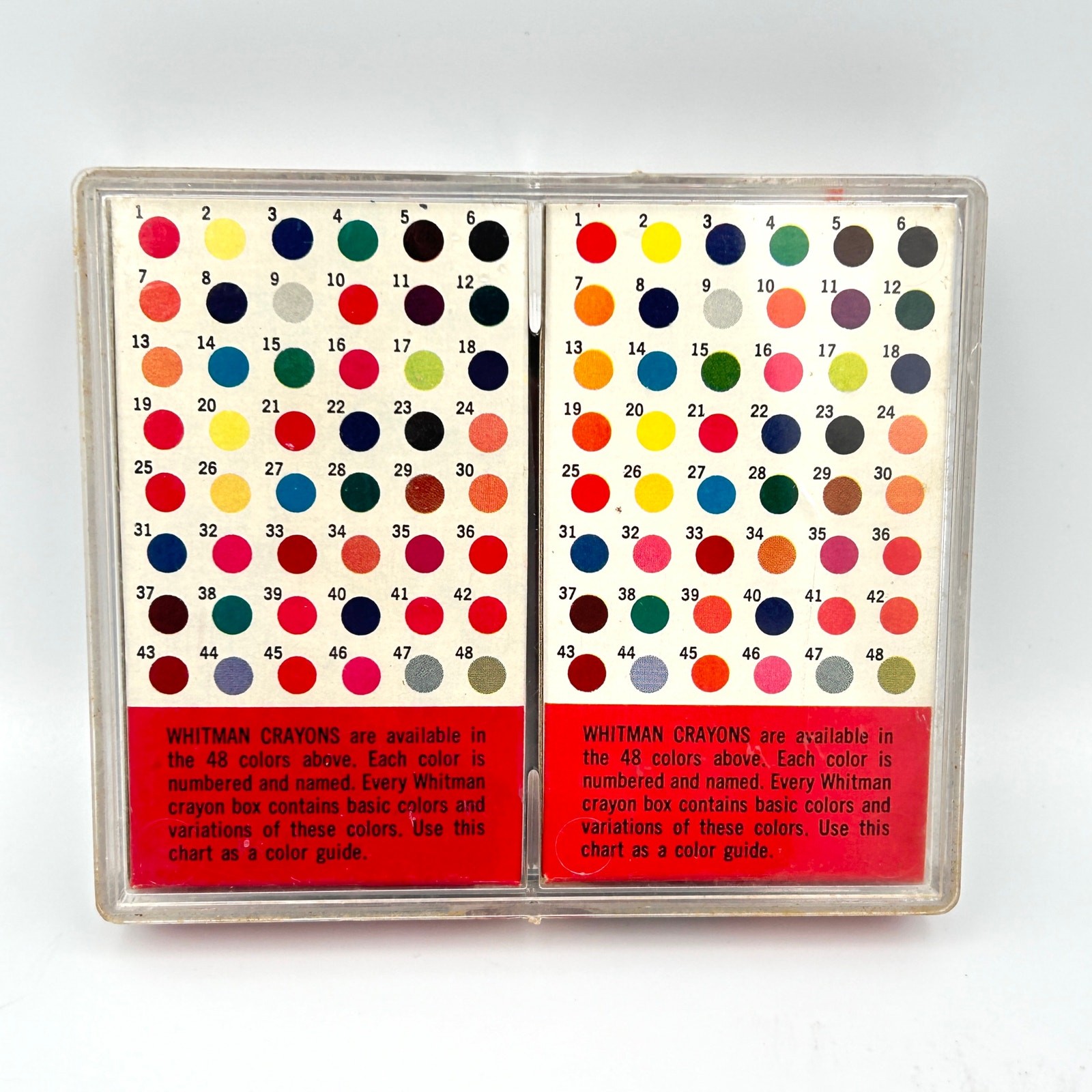 Vintage 1960s Whitman Crayons (24) & Keeper Plastic Case Made in USA New Sealed