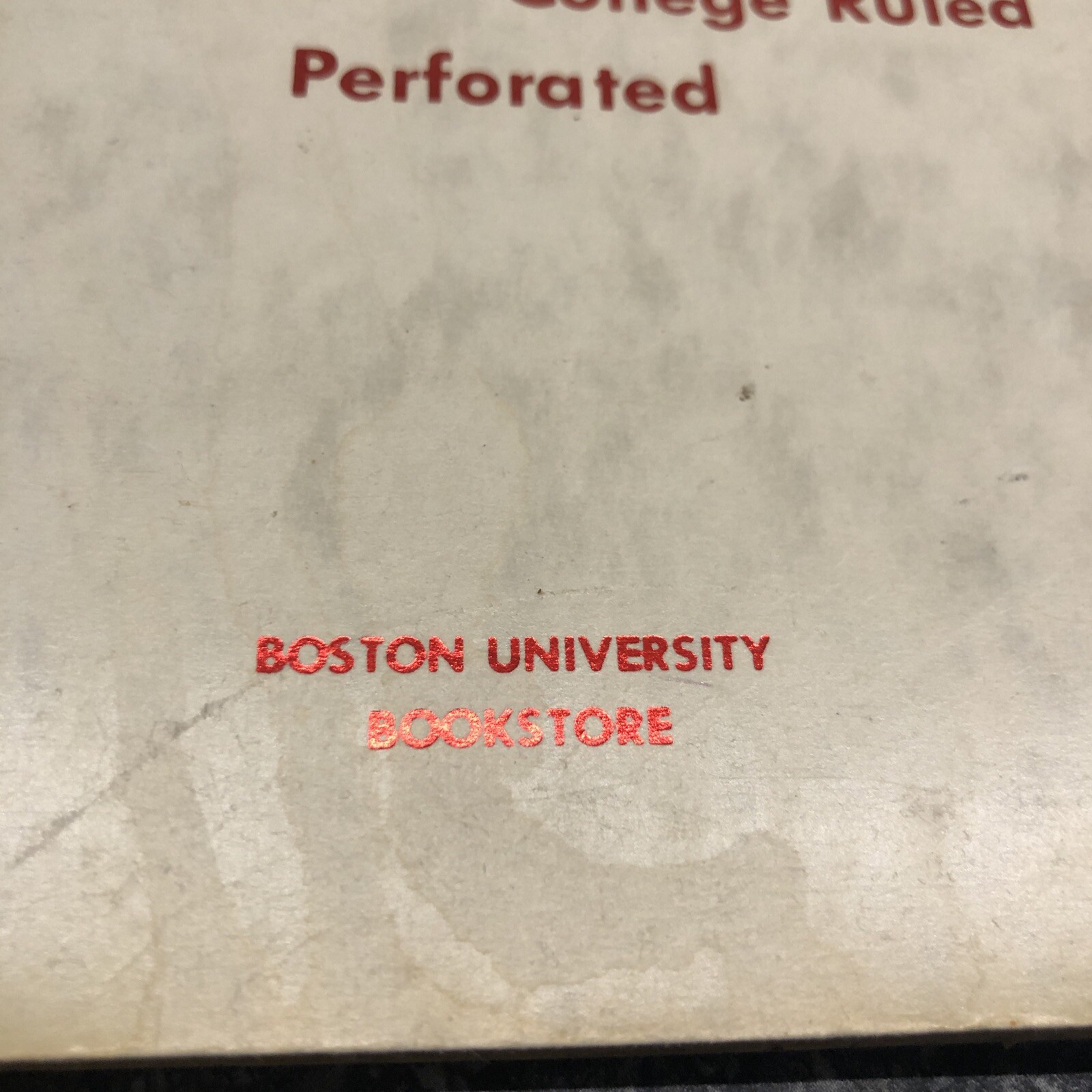 Vintage Boston University Spiral Notebook Heavyweight Paper Authentic Retro 11×8