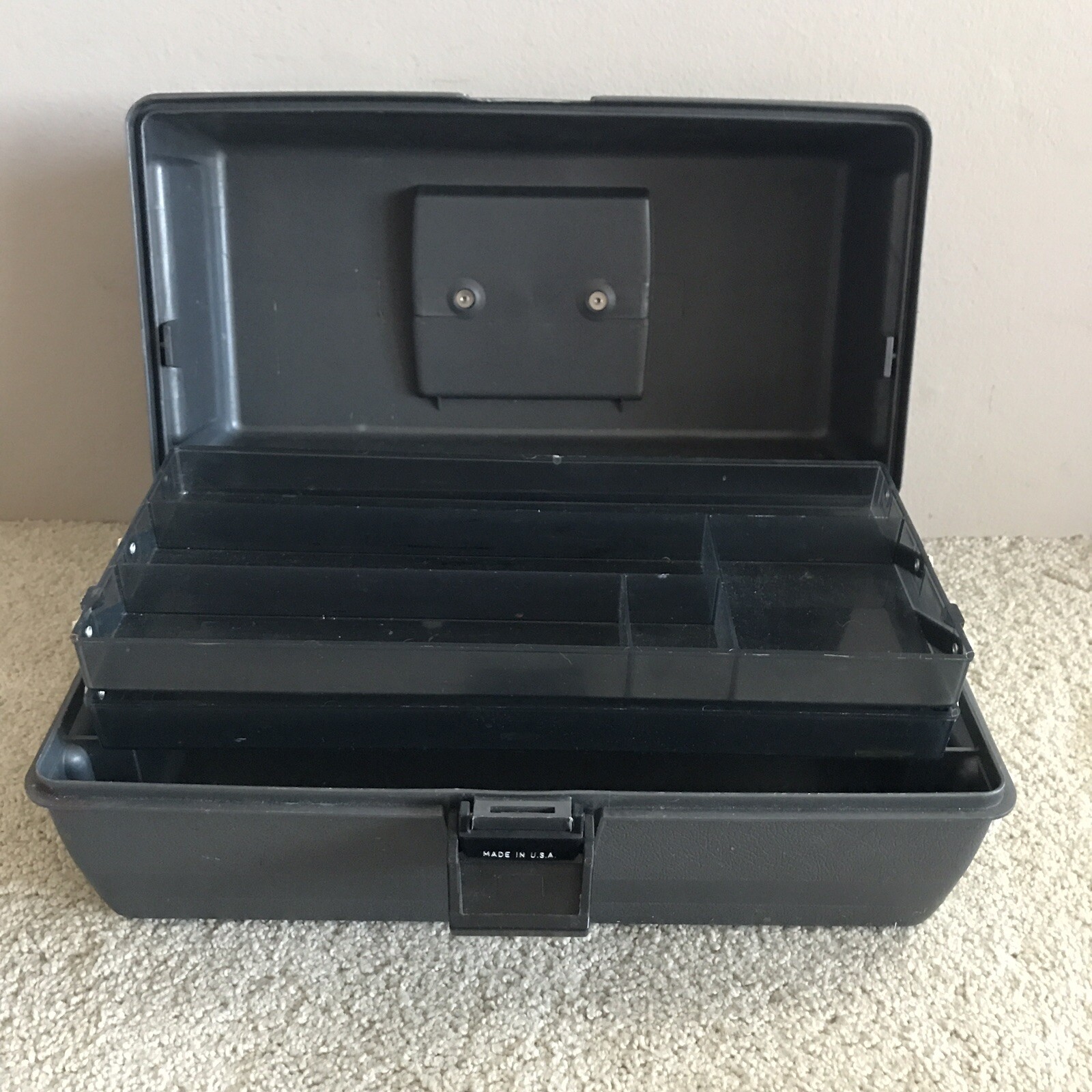 Art Bin Tackle Box Pencil Marker Art Case Model 8399 Made USA – Dark Gray