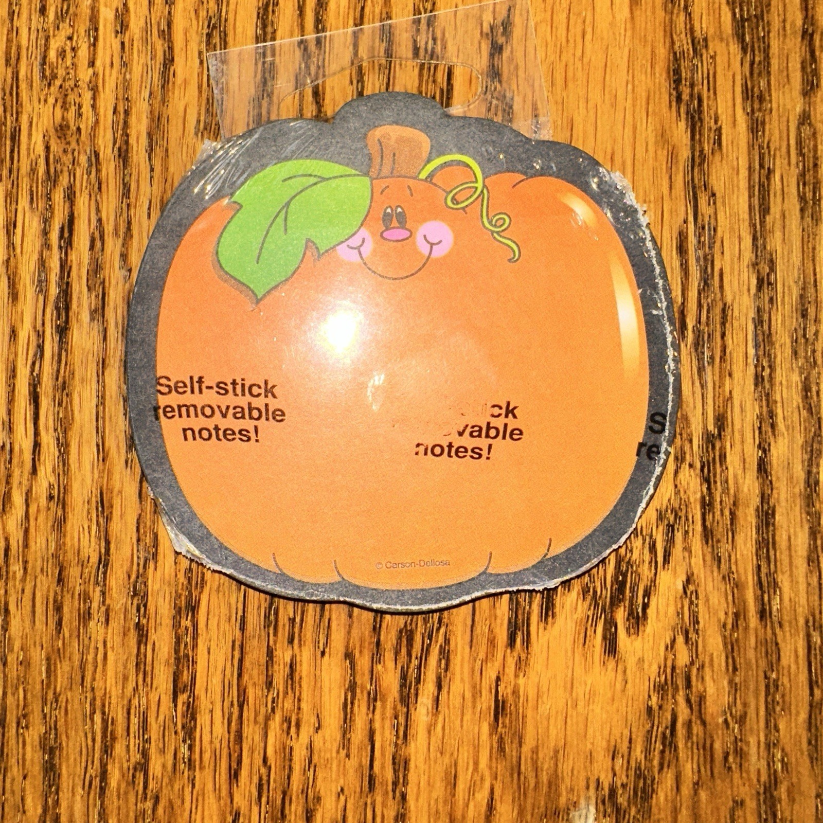 Vtg Carson Dellosa Smiling Pumpkin Halloween Mini Sticky Note Pad Y2K 35 Sheets