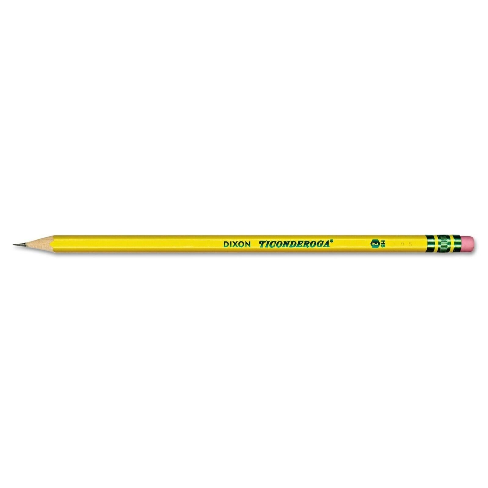 Ticonderoga Pencils, Wood-Cased Graphite #2 HB Soft, Yellow, 12-Pack (13882)