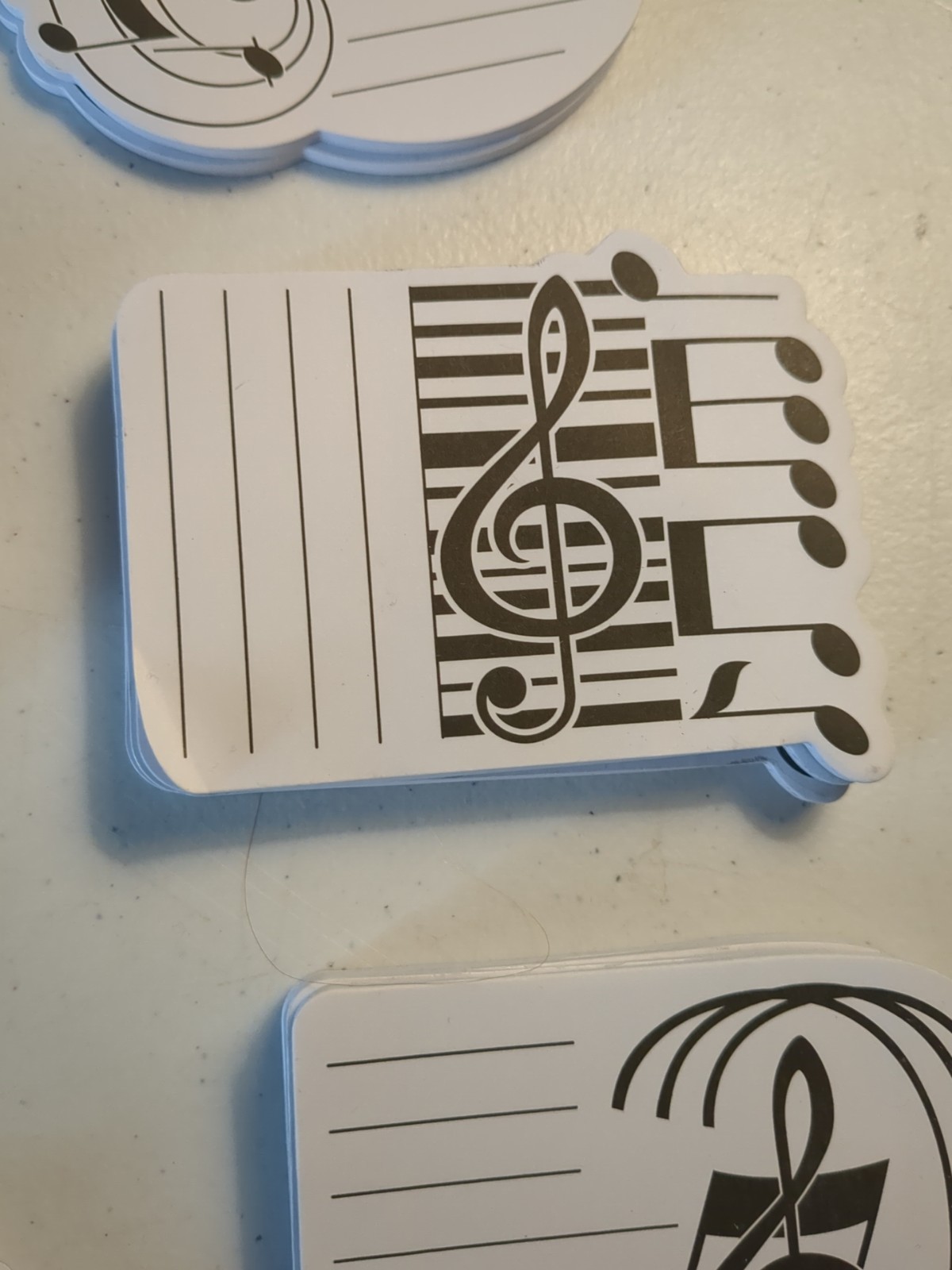 Self-Stick Note Pad Removable Memo Pads Musical Note Shape Memo 27 Notepads