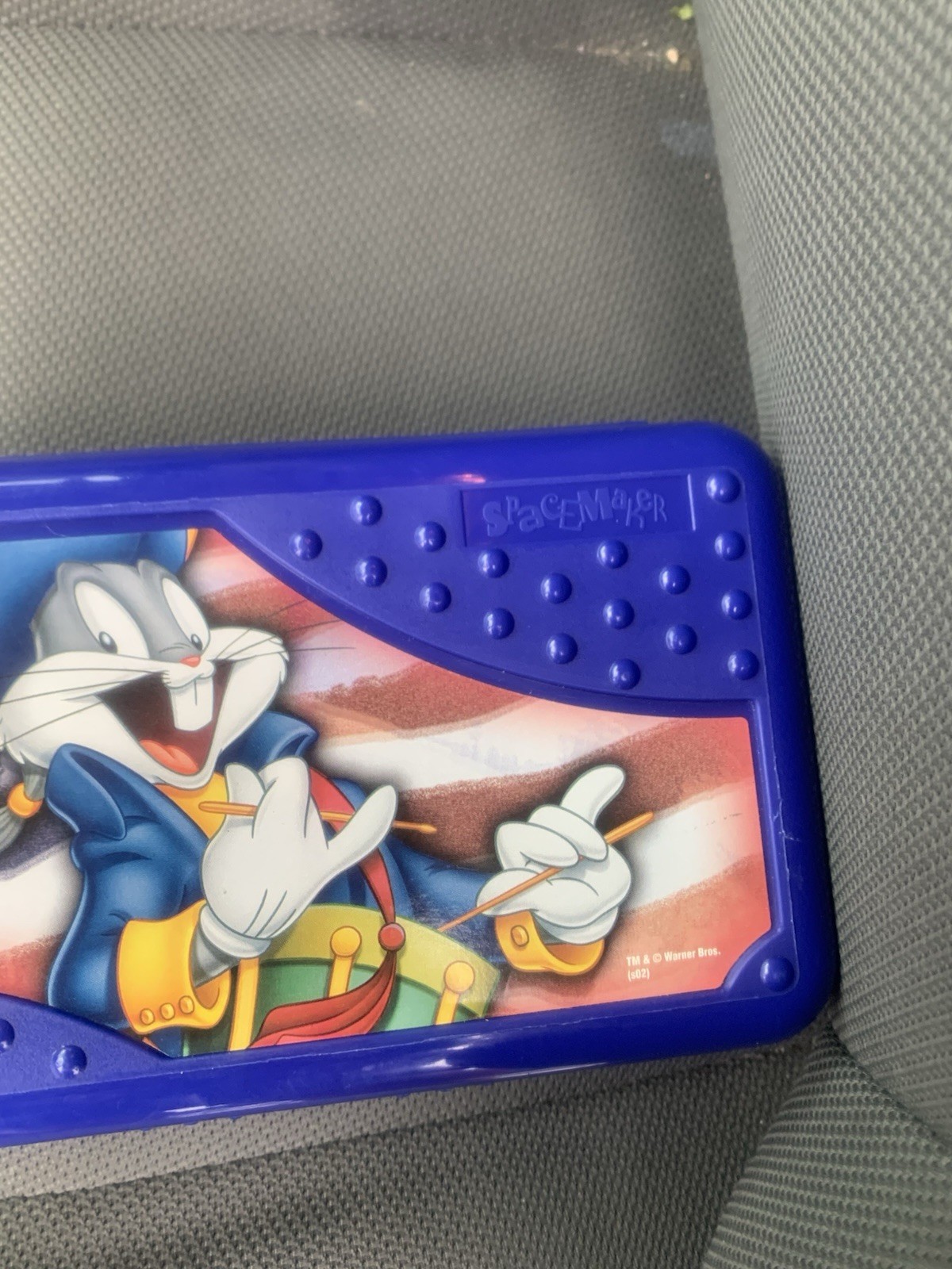 Vintage Looney Tunes Bugs Bunny Patriotic Pencil Box Spacemaker 2002 USA Made