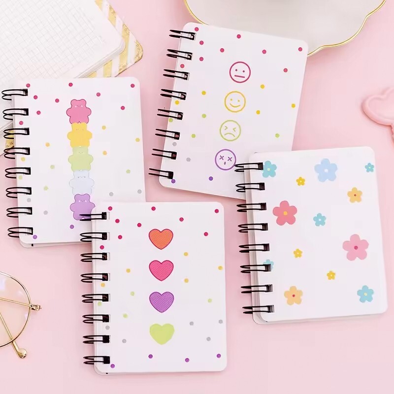 *****USA Seller***** 105 mm x 74 mm (A7) Cute Spiral Mini Notebook – 4 pieces
