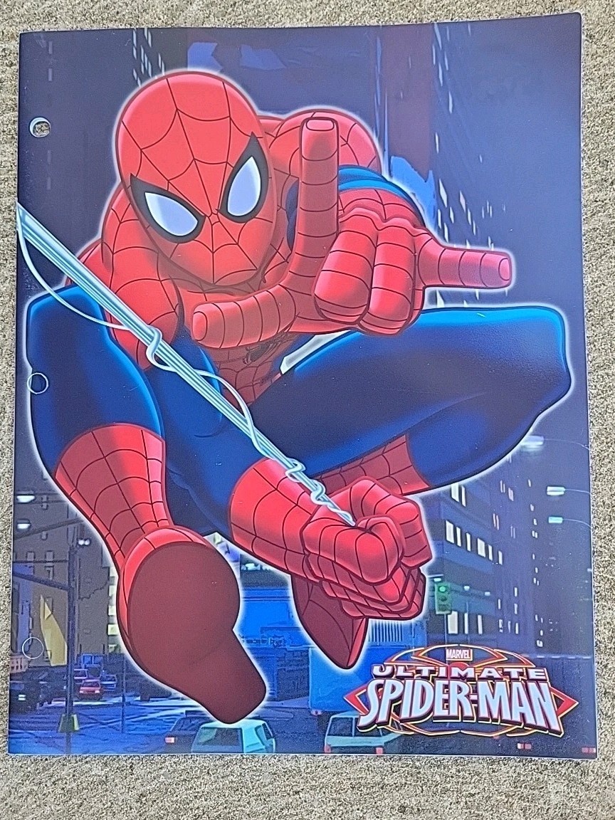 Spiderman Hulk Avengers School Folders Poly 2 Pocket Lot Of 6 Marvel Superheroes