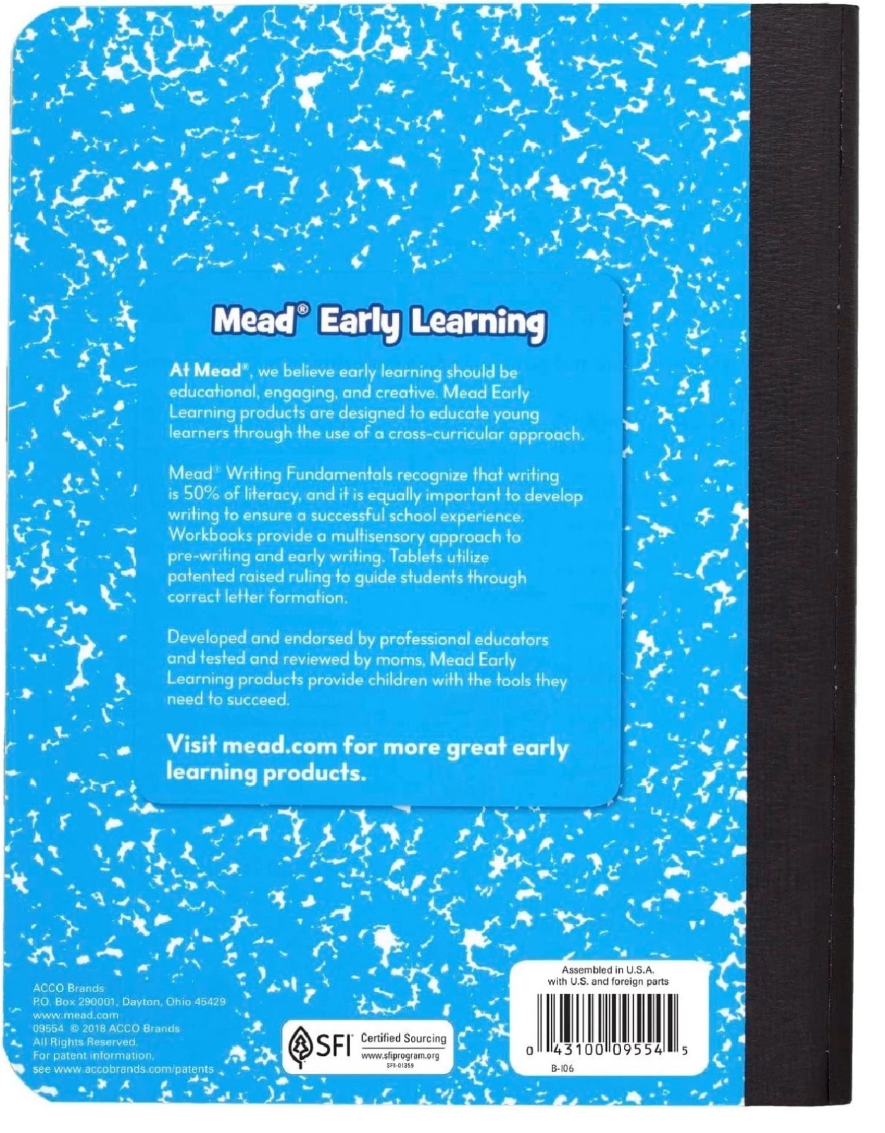 Mead Primary Journal, 12 Pack, Half Page Ruled, Grades K-2, 7-1/2″ x 9-3/4″, 100