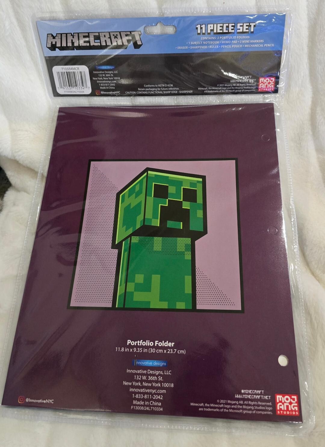 Minecraft Kids School 11 Piece Stationery Set w/ Pencils, Folders, Notebooks etc