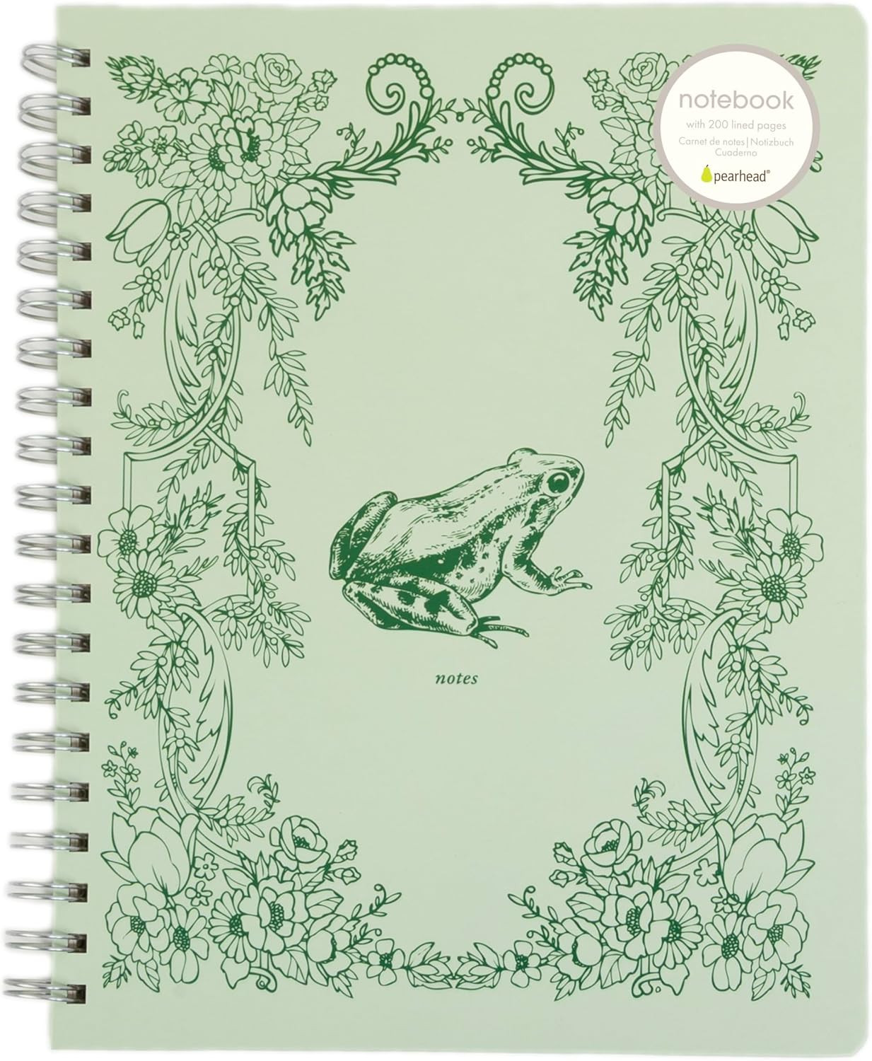 Spiral Hardcover Notebook 8X10.5 – Frog Toile College-Ruled Writing Journal with