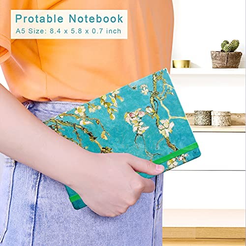 Lined Journal Notebook, Hardcover, Medium 5.7 x 8.4 inch, 160 Pages Thick