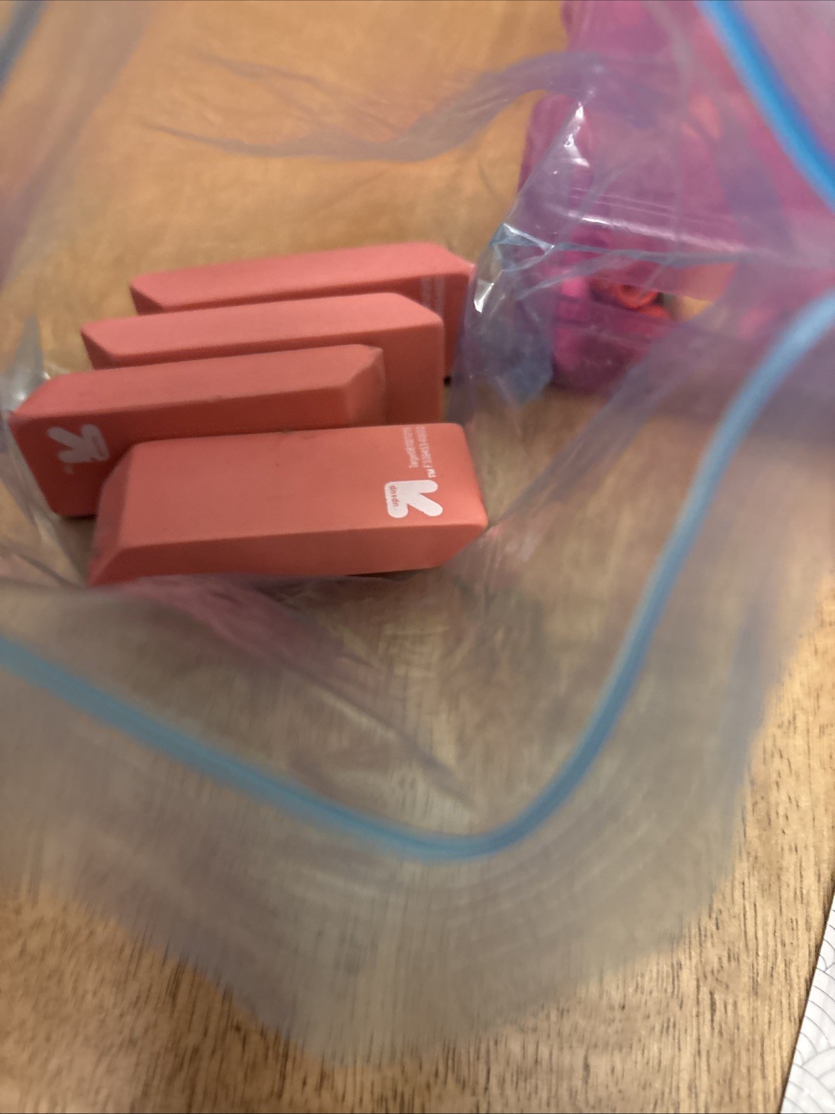 Teacher/Classroom Lot Of Pencil Top Erasers And Four Bonus Pink Pearl