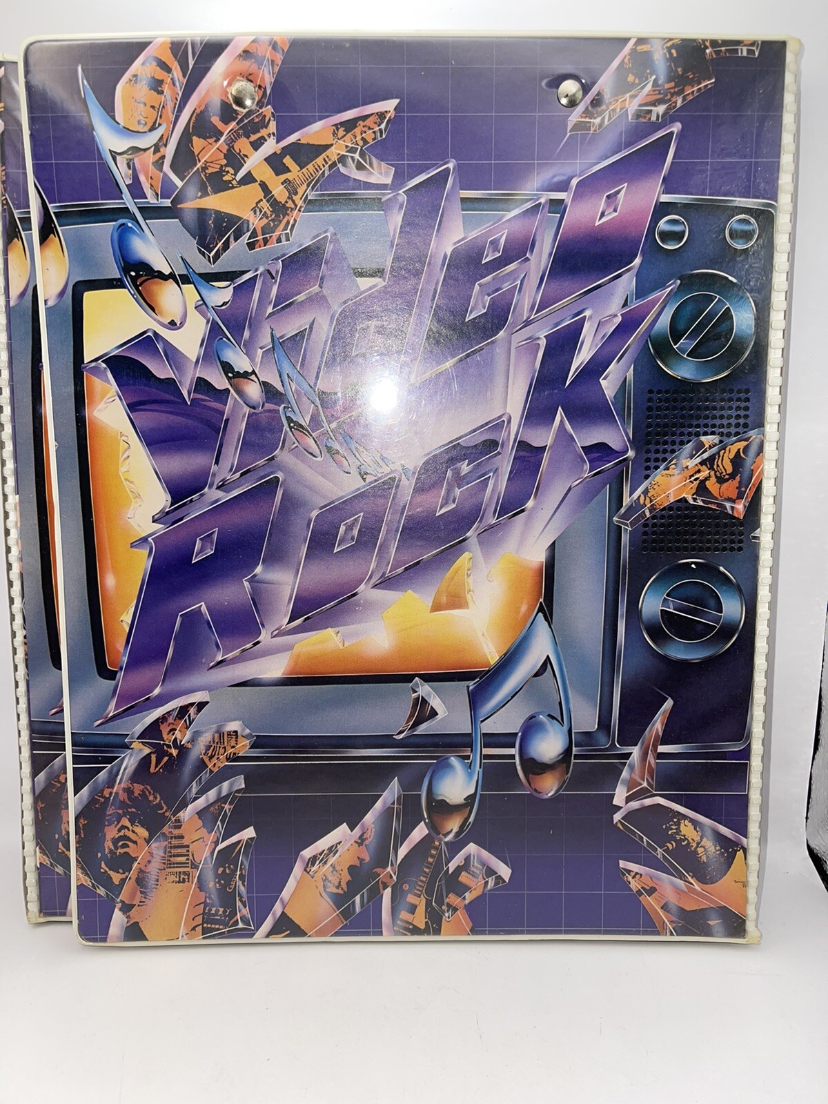 Vintage 1980s Mead The Organizer Trapper “Video Rock” 29096 Purple Notebook Rare