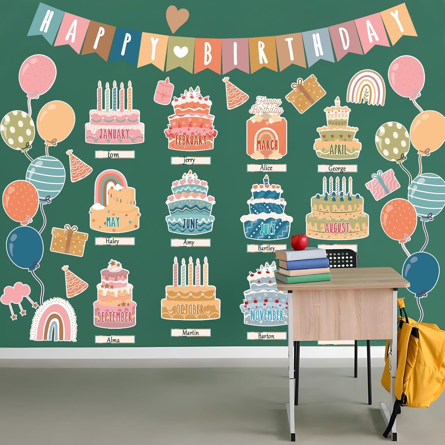 Birthday Cakes Bulletin Board Set, Carson Dellosa Classroom Decorations, 87