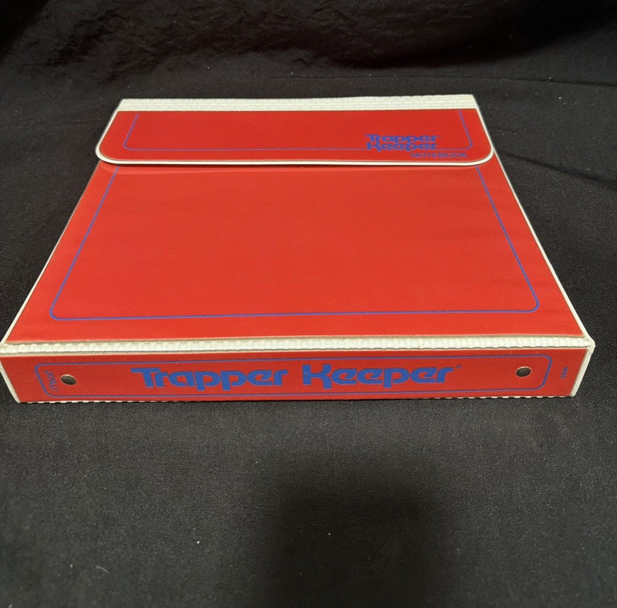 Vtg (80’s) NEW! Mead Trapper Keeper Red Gold Notebook w/3 Folders Red/Blue/Green